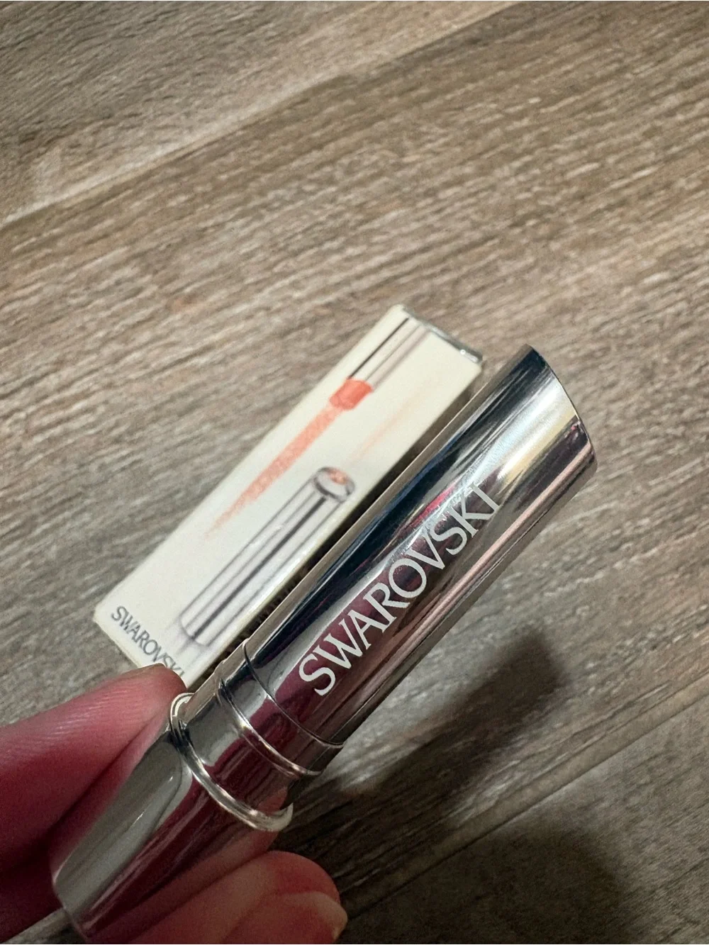 Swarovski Lipstick with Amber Crystal Accent